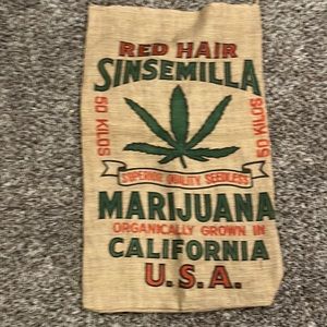 Vintages 90s burlap w**d bag